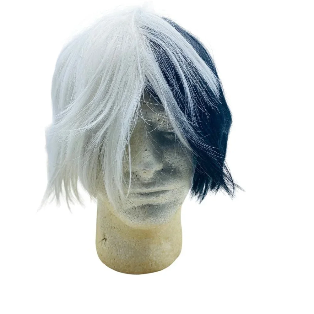 NEW Yumeno Kyūsaku Q Bungo Stray Dogs Japanese Anime Cosplay‎ Wig Two Tone Adult